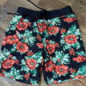 GAP Blue  and Red Board Shorts Tropical Swimwear Medium